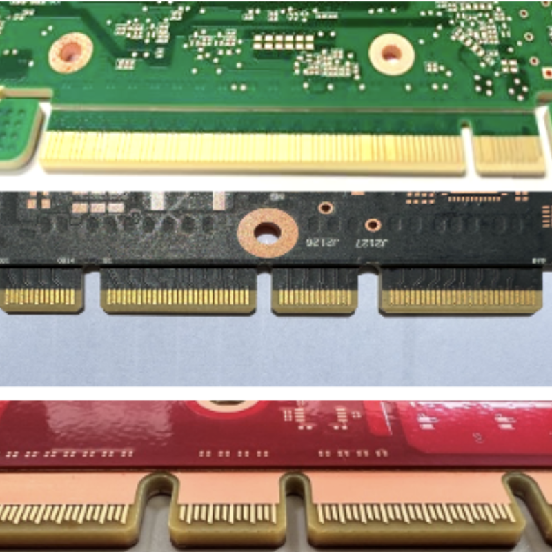 Stepped down edge connectors